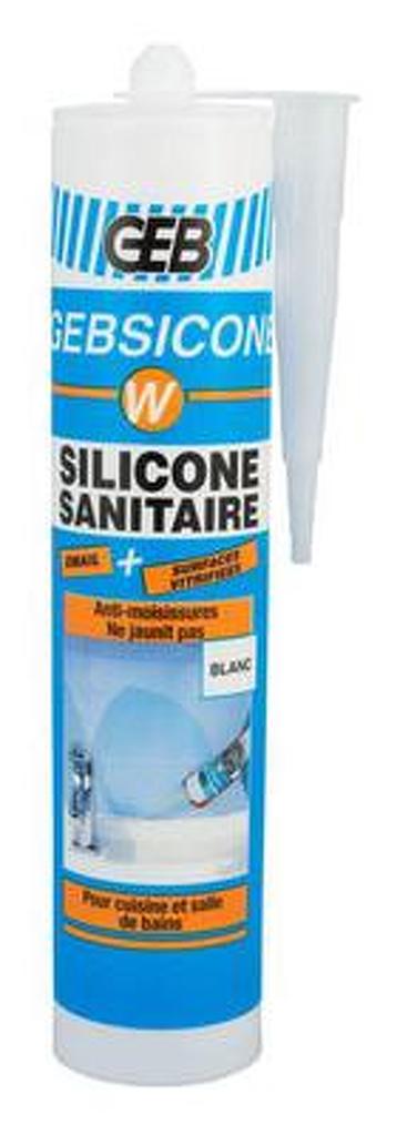 Silicone GEBSICONE W Blanc Cartouche 310ml